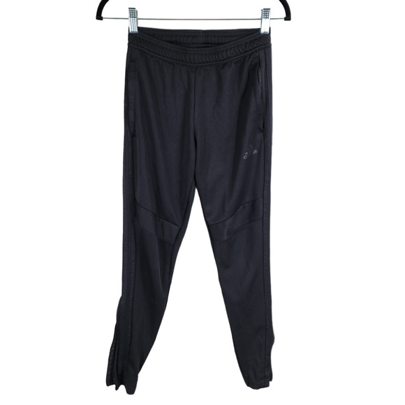 Adidas Climacool Pants XS 4-6 Women Black Running Ankle Zip 3 Stripe Performance - Picture 1 of 9